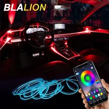 Автомобильный атмосферный светильник s EL неоновый провод полоса светильник RGB приложение управление звуком авто Интерьер декоративная окружающая неоновая лампа подсветка салона автомобильные аксессуары для авто Автомобильный атмосферный светильник s EL неоновый провод полоса светильник RGB приложение управление звуком авто Интерьер декоративная окружающая неоновая лампа подсветка салона автомобильные аксессуары для авто
