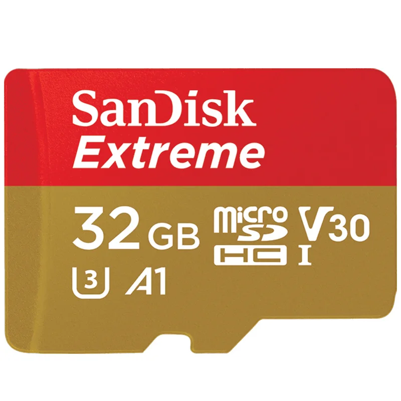 Оригинальная карта памяти sandisk, экстремальная Micro SD карта A2 A1 V30 U3, флеш-карта, 64 ГБ, 32 ГБ, TF карта, 128 ГБ, память Microsd - Емкость: A1-32GB