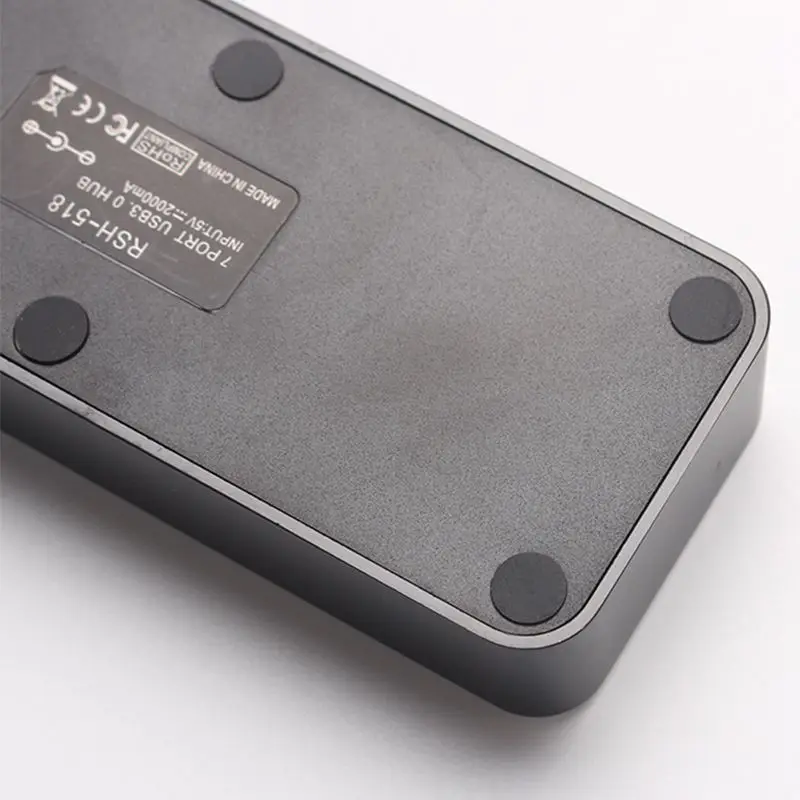 Алюминиевый сплав Многофункциональный USB 3,0 концентратор независимый переключатель светодиодный индикатор высокая скорость передачи 5 Гбит/с Поддержка горячей замены штекер a