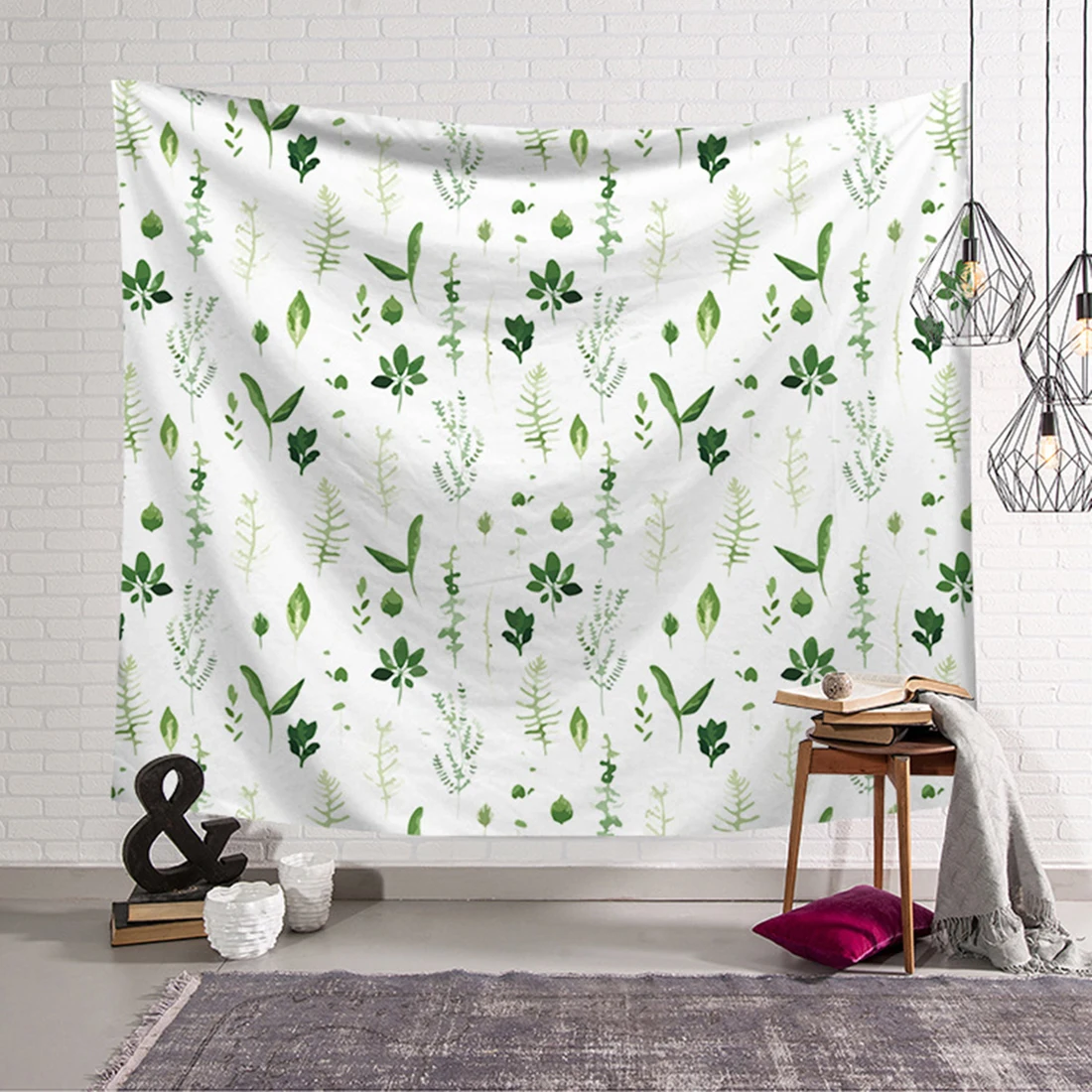 

Home Furnishing Plant Printed Tapestry Wall Hanging Sandy Beach Picnic Throw Rug Blanket Camping Tent Travel Sleeping Pads