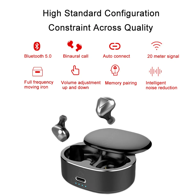 T50 Wireless Earphones Headset Bluetooth Earphone Handsfree For Samsung Galaxy Xiaomi Huawei Phone Spunky Buds TWS Earbuds