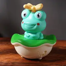 Arroseur de salle de bain W4T7, jouet de pulvérisation d'eau, bouton de feuille, grenouille mignonne, Rotation flottante, cadeaux de bain pour enfants, jouets Baby Shower, arroseur de salle de bain