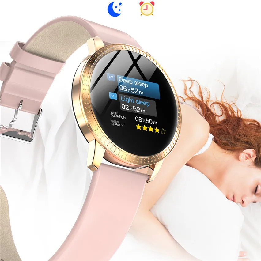Frauen Smartwatch IP67 Wasserdichte Uhr Blutdruck Monitor Herz Rate Tracker Smart Armband Für Samsung Xiaomi Huawei CF18