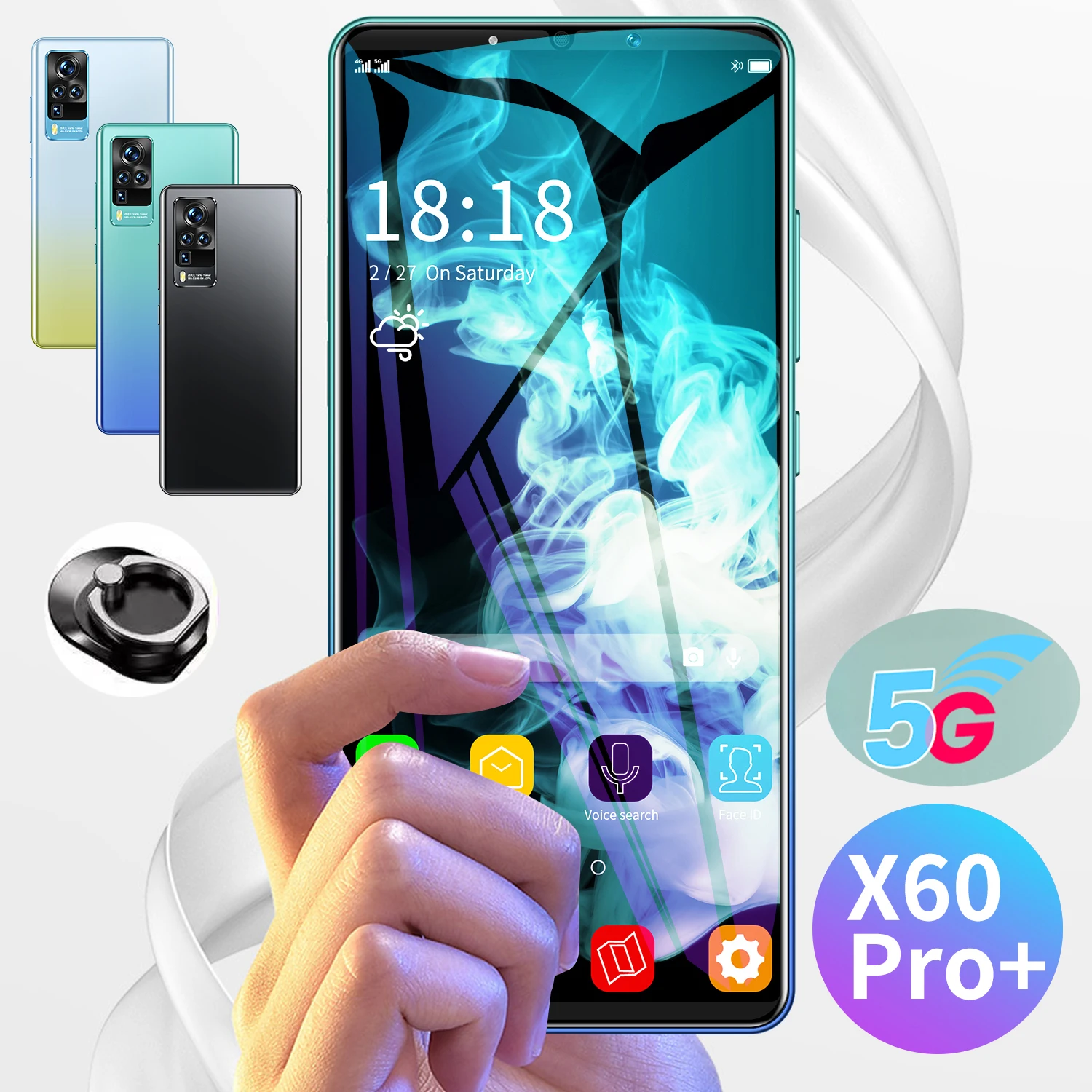 Смартфон X60 Pro + телефон 5200 мАч задняя камера 32 МП HD 8 ГБ 256 6 1 дюймов мобильные