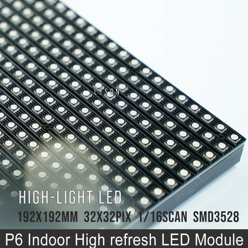 P6 комнатный SMD3528 полноцветный светодиодный дисплей модуль полувнешняя реклама