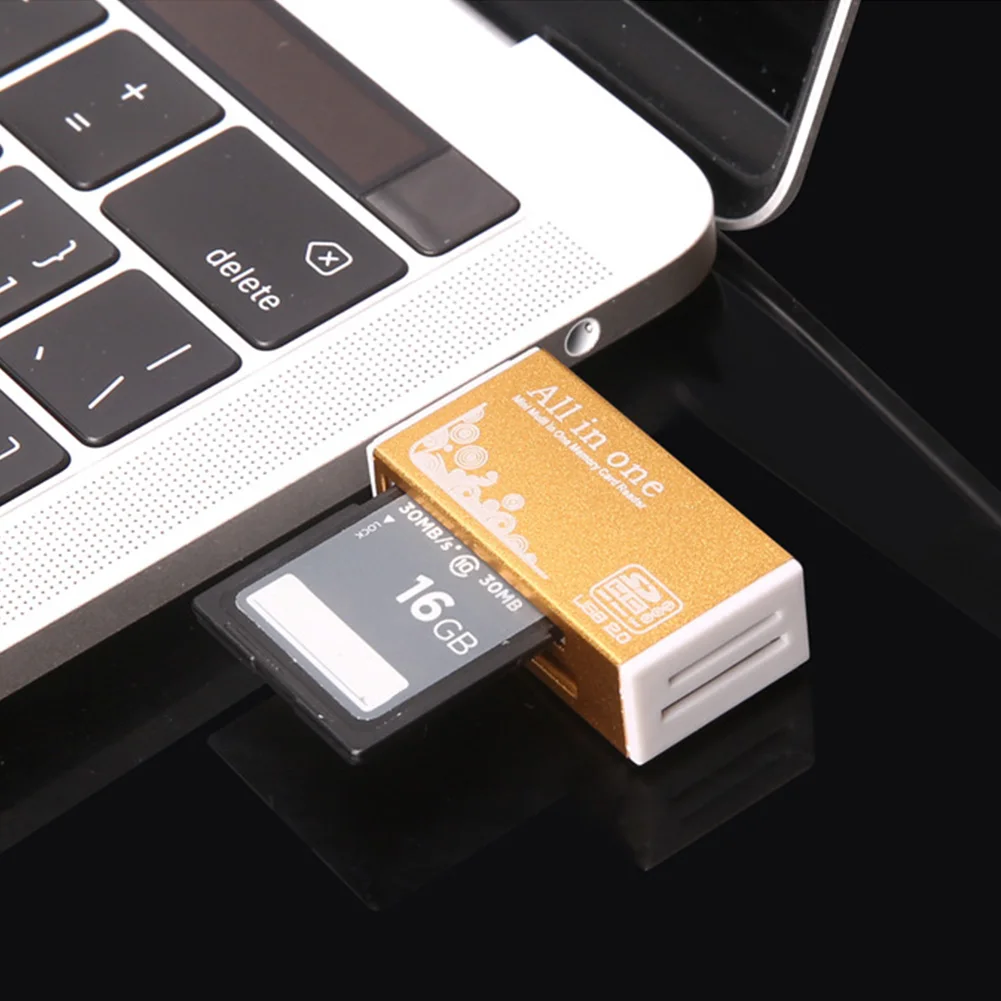 4 In 1 Micro SD Card Reader Adapter SDHC MMC USB SD Memory T-Flash M2 MS Duo USB 2.0 4 Slot Memory Card Readers Adapter Support female usb to male phone jack adapter
