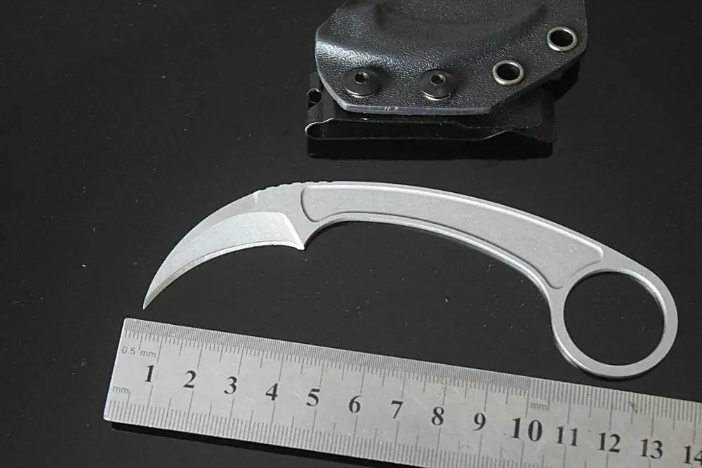 Trskt CS GO коготь нож Тактический Походный нож для выживания Karambit ножи карманный 440c Лезвие с K оболочкой, Открытый Edc инструменты, дропшиппинг - Цвет: silver