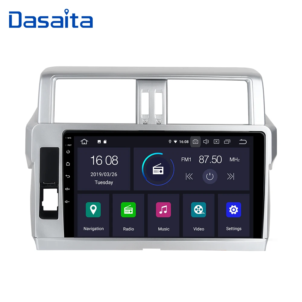Dasaita 10," Android 9,0 Автомобильный gps плеер Navi для Toyota Prado 150 с 2G+ 16G четырехъядерный автомобильный стерео Мультимедиа