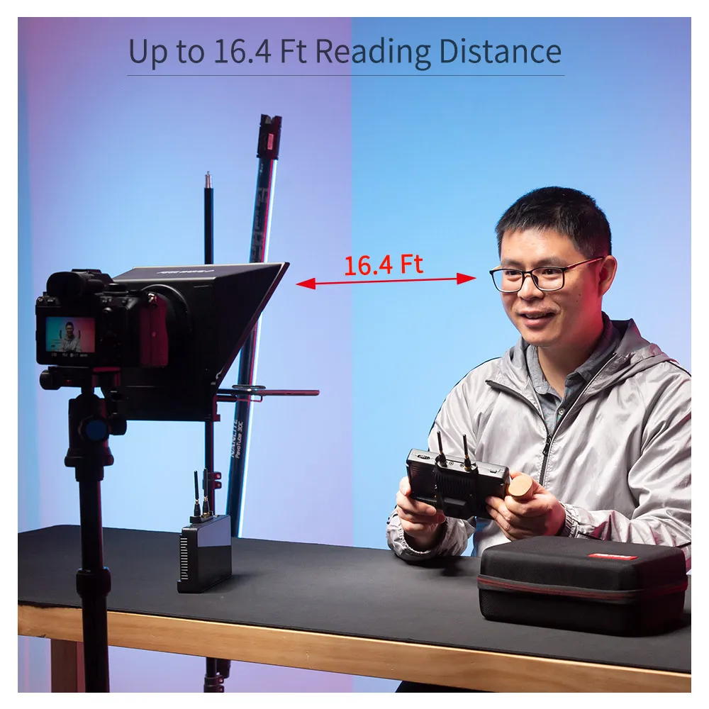Prompting para Câmera Tp2a de 8 Menos de 8 Feelworld-teleponto Portátil Polegadas Teleprompter Suporta Tablet Smartphone Dslr Bluetooth - Image 3