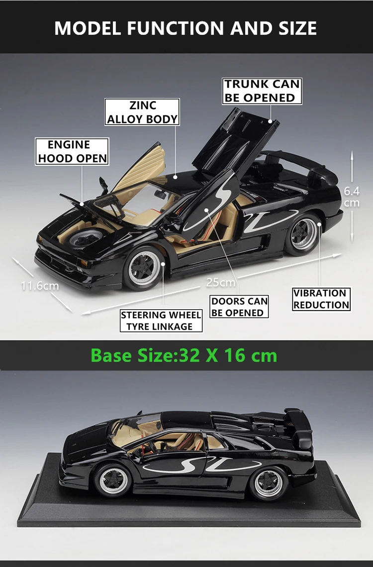 Bburago 1:18 Lamborghini Diablo SV спортивный автомобиль из сплава Ретро модель автомобиля классическая модель автомобиля украшение автомобиля коллекция подарок