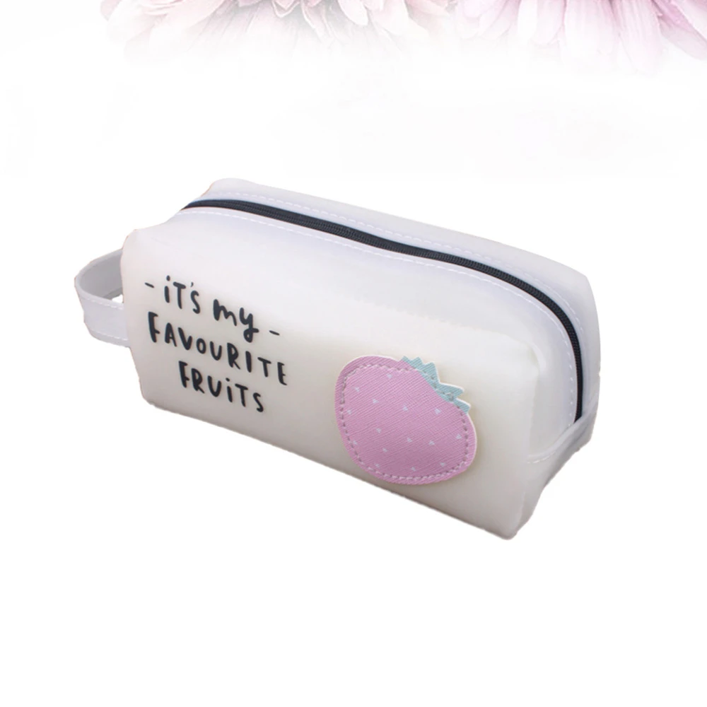 Estuche de lápices de gran capacidad, estuche de lápices de silicona estudiantes, de con patrón de frutas, papelería para niña, Chico, niños (fresa)|Estuches escolares| - AliExpress