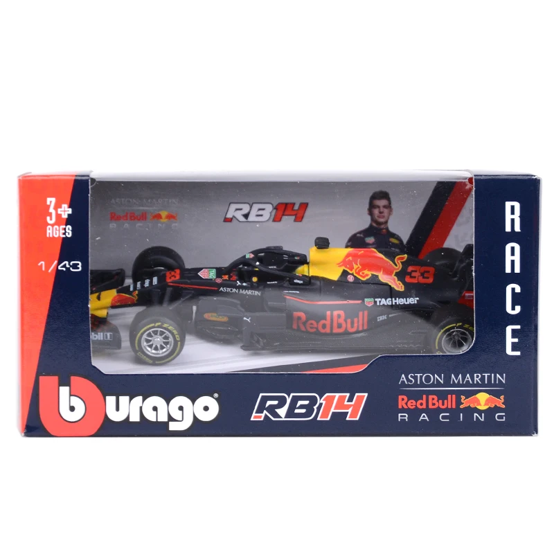 Bburago 1:43 2018 Red Bull RB14 #33 F1 Formula Car Static Die Cast