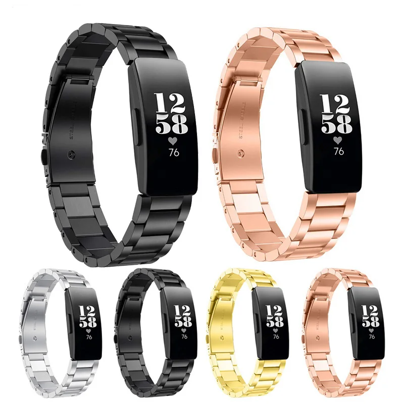 Подходит для умных часов Fitbit Inspire HR с тремя бусинами и пряжкой Рогатка ремешок из