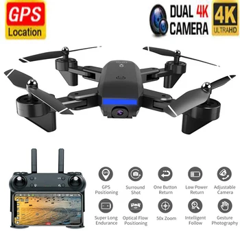

Profession Double GPS Drone with 4K 1080P HD Dual Camera FPV Wifi RC Quadcopter Optical Flow Foldable Mini Drone