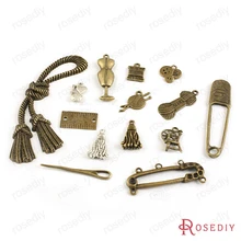 Кнопка игла в катушке линейка одежда модель и т. д. швейные инструменты Сплав Подвески Diy фурнитура(JM5762