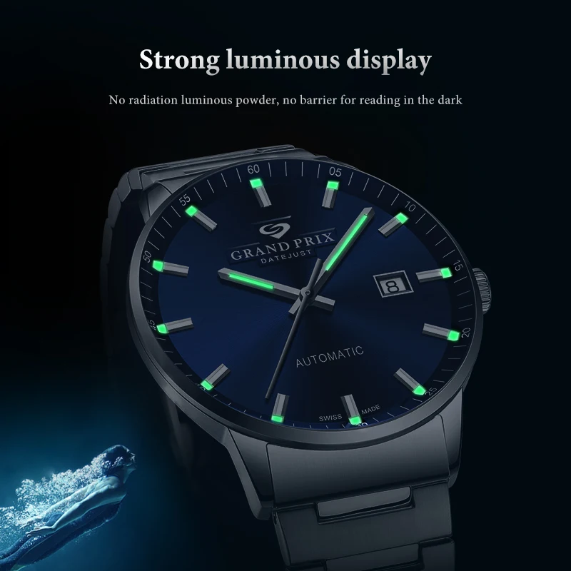Гран при New Роскошный топ Брендовые часы для мужчин reloj hombre автоматические