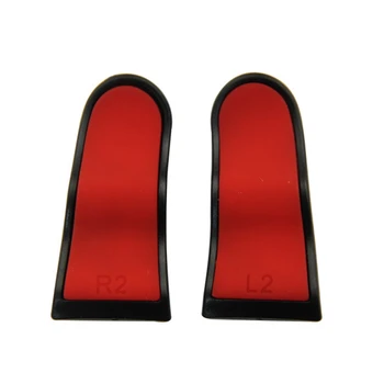 

MOOL Plastic Rubber Bent L2 R2 Extended Triggers Buttons for PlayStation 4 PS4 Dualshock Game Controller Trigger Extender(Black+