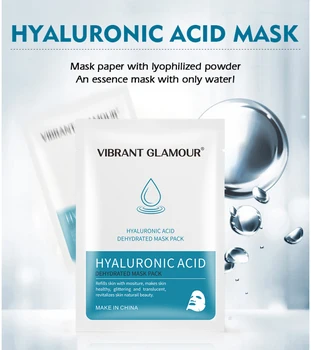 

VIBRANT GLAMOUR Hyaluronic Acid Face Mask Deep Hydration Oil Control Whitening Moisturizing Smooth Delicate Anti-wrinkleTSLM1