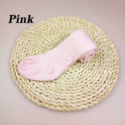 Pink От 0 до 10 лет, Новые осенне-зимние колготки для девочек детские колготки для малышей, чулки для девочек хлопковые теплые колготки, плотные колготки - Цвет: Pink