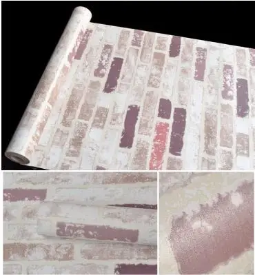 brick pattern waterproof self-adhesive wallpaper self-adhesive wallpaper  imitation brick stickers 3 meter  long color 07