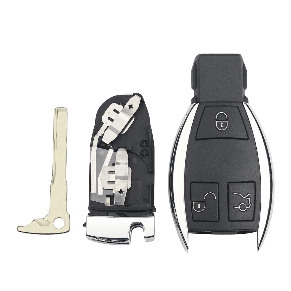 Dandkey 3 кнопки для ключа Mercedes BENZ SMART Key FOB удаленный корпус хромированный чехол S SL ML