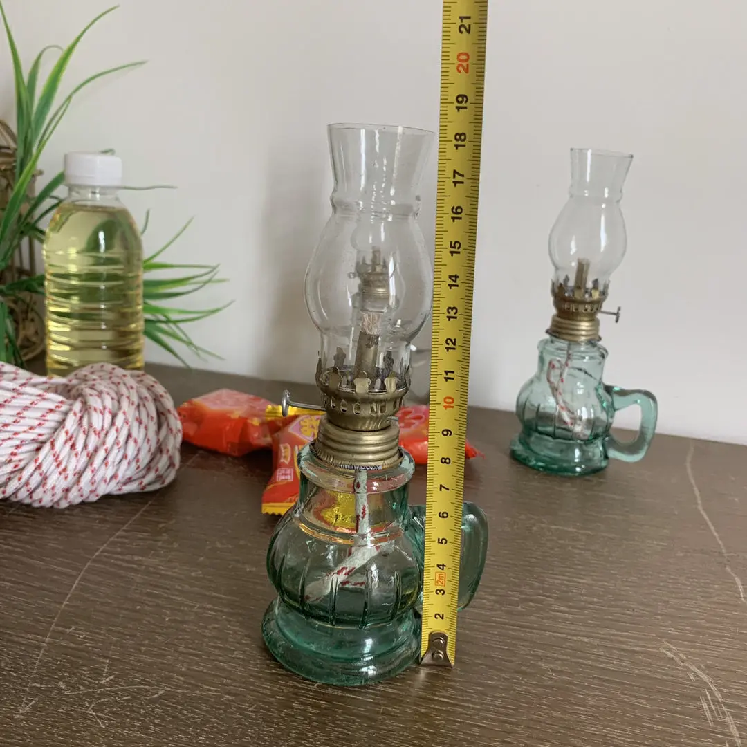 Lampada A Olio Senza Fumo In Vetro - Per Atmosfera E Emergenza - Foto 8