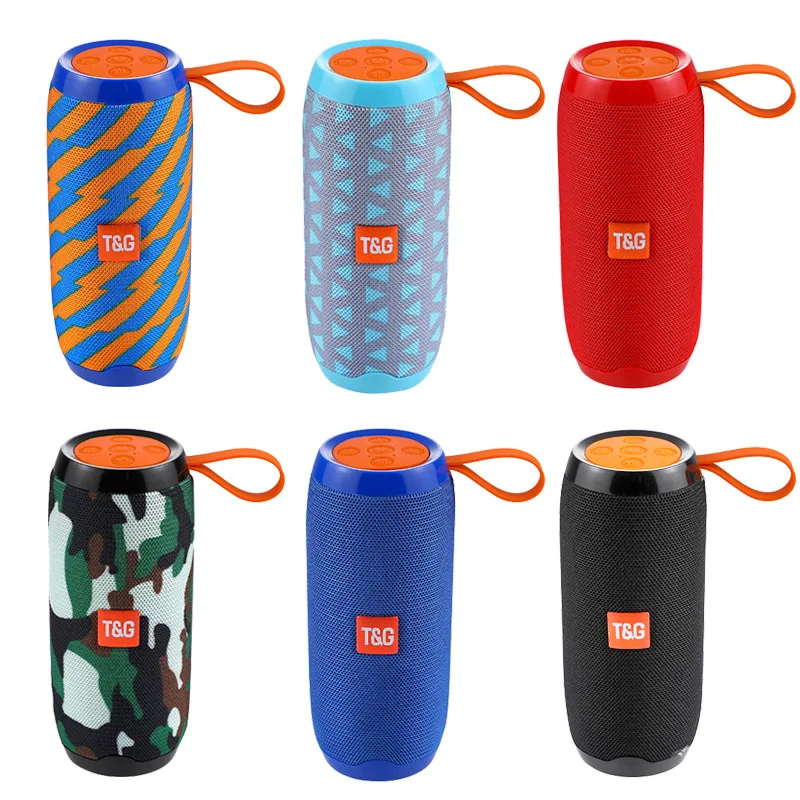 

Wireless Column Bluetooth Speaker Portable with FM Radio Waterproof Subwoofer 3D Stereo Loudspeaker Boombox USB TF AUX TG106
