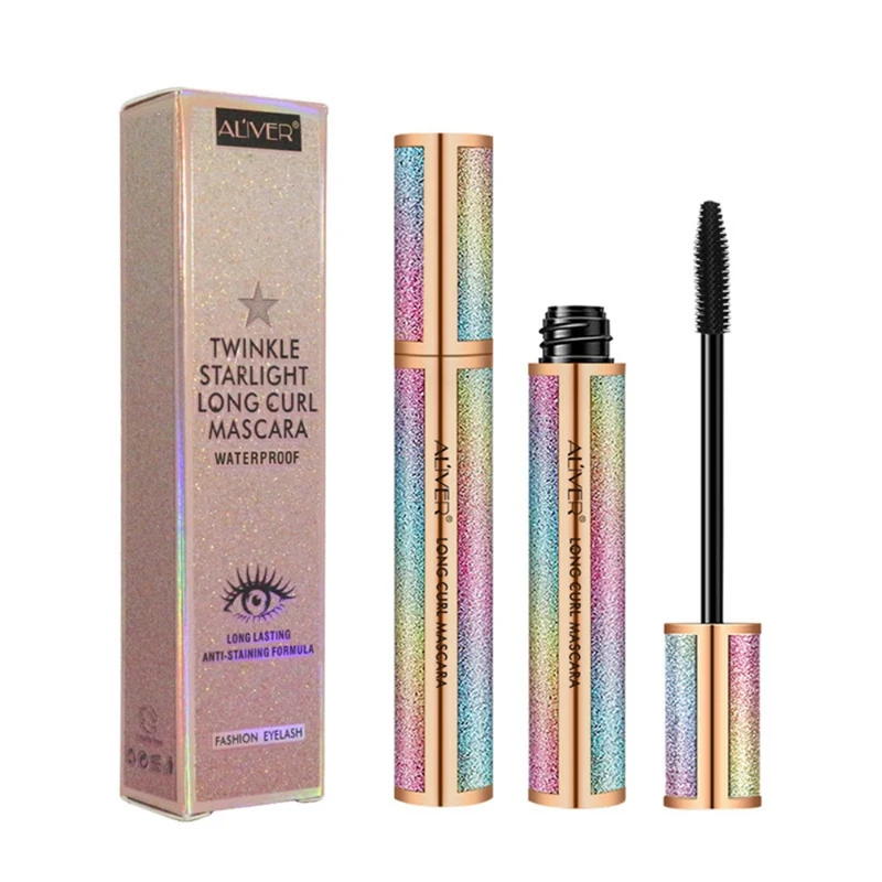 Звезда Блеск Mascara длительный Водонепроницаемый устойчивый к пятнам, быстро сохнут, тушь для ресниц и бровей