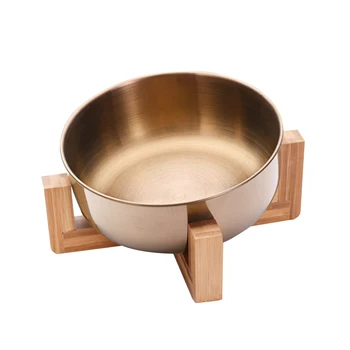 

Pet Feeder Stainless Steel Wood Pet Cat Dog Feeder Bowl with Stand for Cats Dogs Food Feeding Feeder Food and Water Dish Bowl