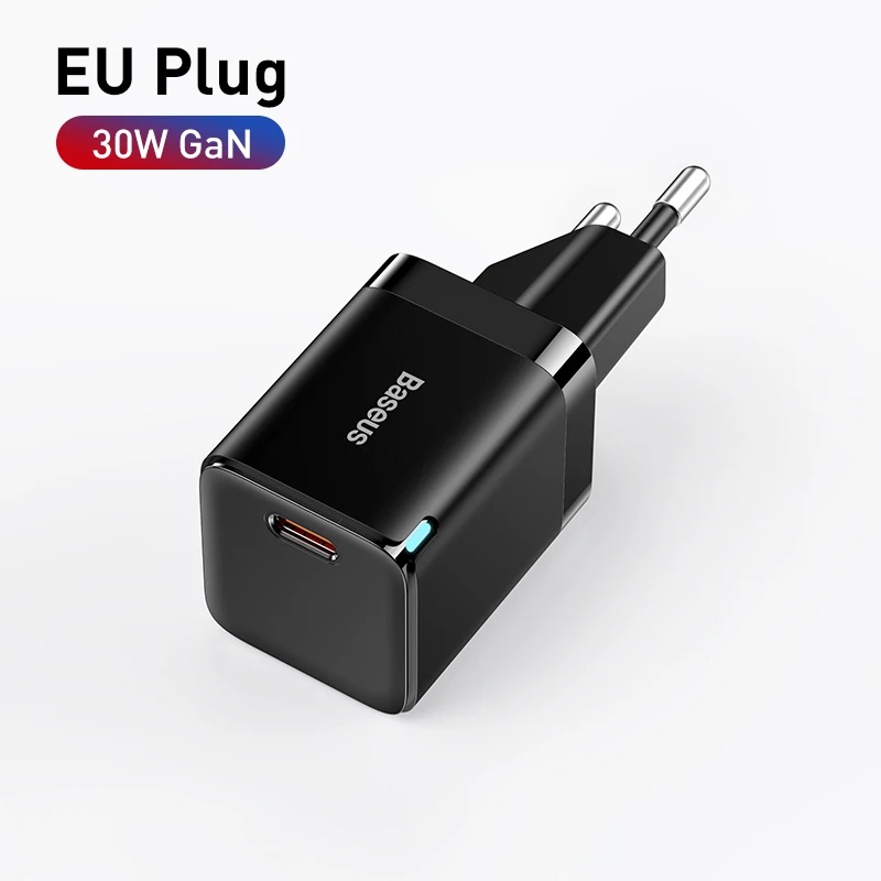 Baseus 30W GaN Charger PD Fast USB Type C Charger Support USB C PD3.0 QC3.0 PPS Quick Charging For iPhone 13 12 Pro Max Tablets usb c 30w Chargers