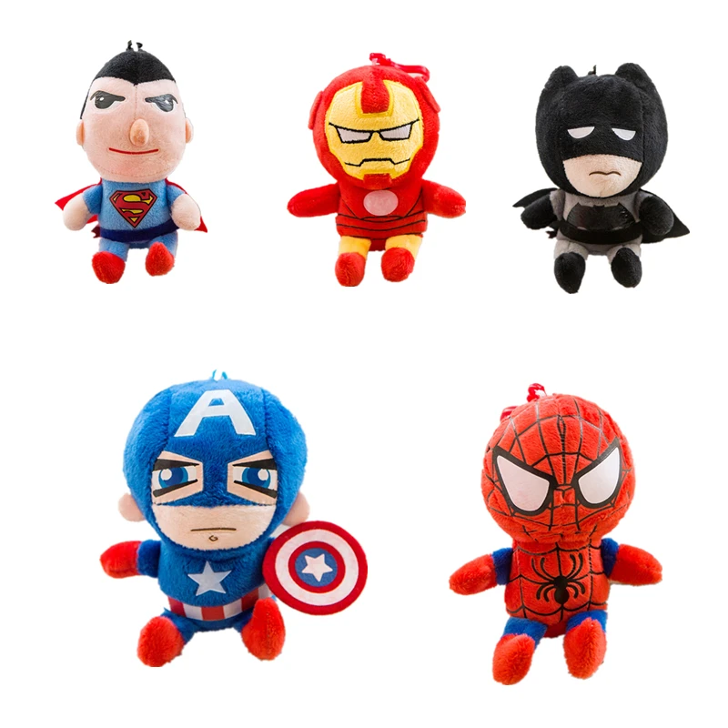 Superhero Stich Totoro Plush toy Dolls Captain America Keychain Toys Stuffed Animal Small Pendant Gift |