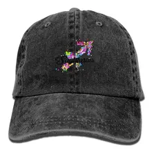 Бейсбольная кепка из денима с цветком Стрелец Регулируемая Мужская Повседневная Бейсболка