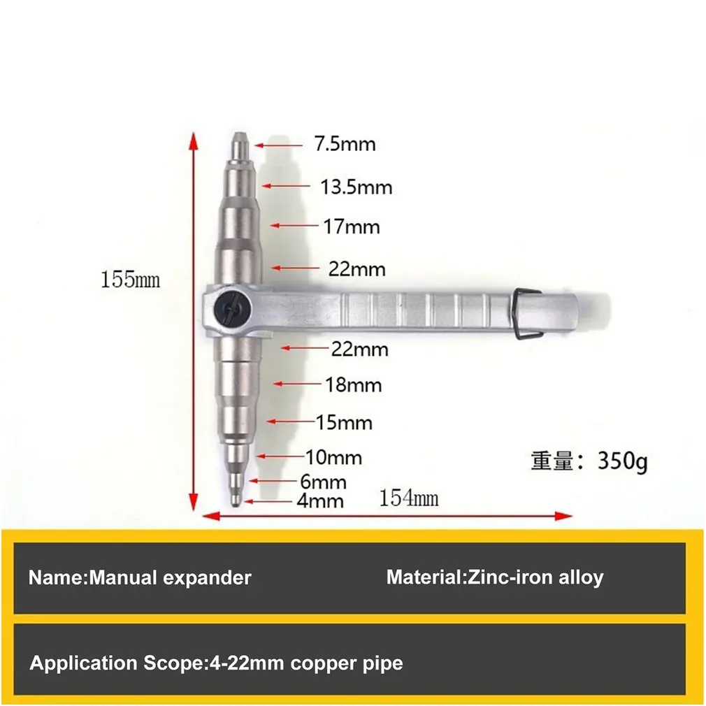 

Copper Pipe Tube Expander Manual Expanding Tool For Various Tubes Air Conditioner Install Maintain Repair Expander Power Tools