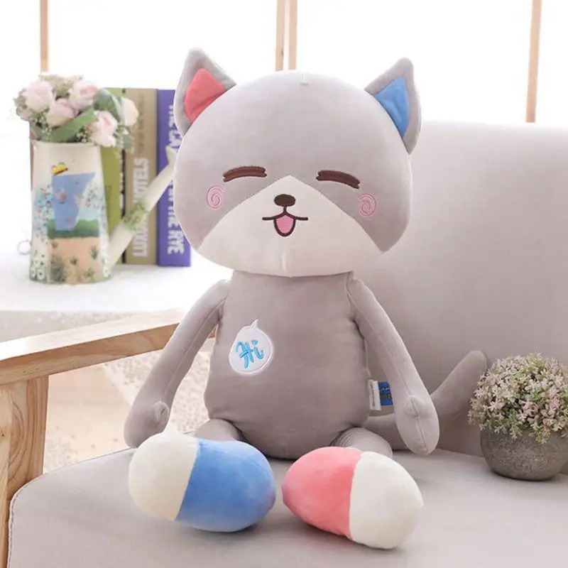 

Hot Selling down Cotton Long Legs Cat Doll Plush Toy Doll-Processing Customizable Logo Recruit Agents