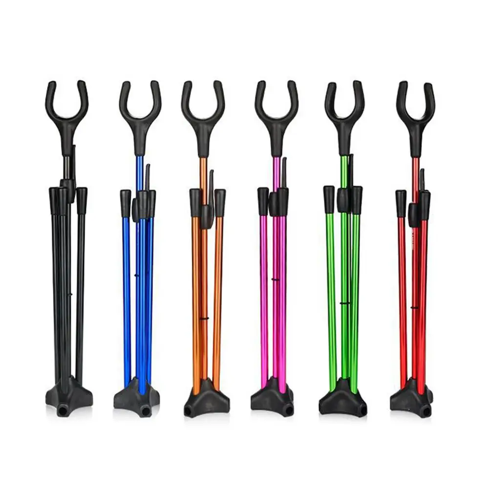 

Archery Bow Stand Recurve Bow Longbow Holder Tripod Foldable Aluminum Alloy Hunting Bow Bracket Rack For Shooting Accessories