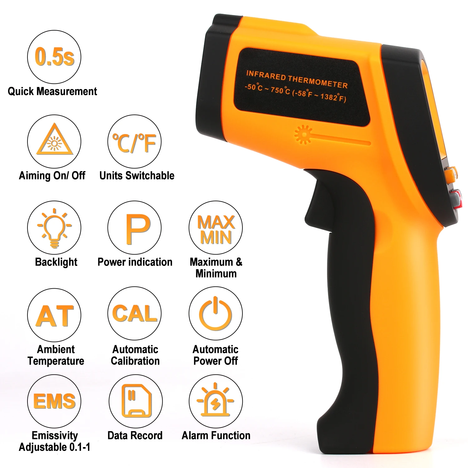 RZ Temperature Measurement Gun Digital Infrared Thermometer Laser  Temperature Gun for Cooking Food Thermometer Laser fo Oven BBQ - AliExpress