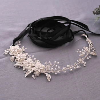 

YouLaPan Bridal Waist Belt New Fashion Bridal Belt Factory Direct Wedding Dress Belt Girls Flower Belt Bridal Ribbon Sash SH274
