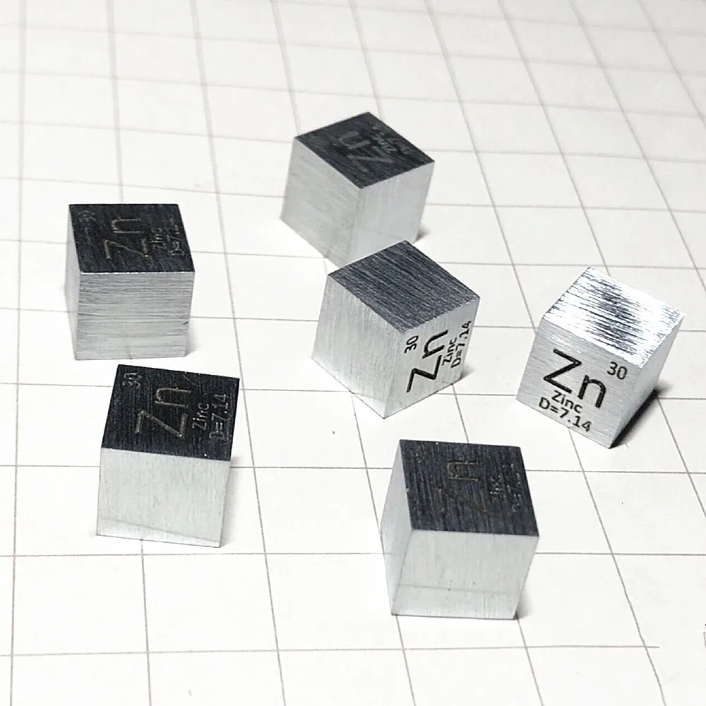 Металлический цинк 10 мм Плотность Cube Zn 99.99% чистый для элемент коллекция Сделай Сам ручной работы для хобби творчества дисплей 10x10x10