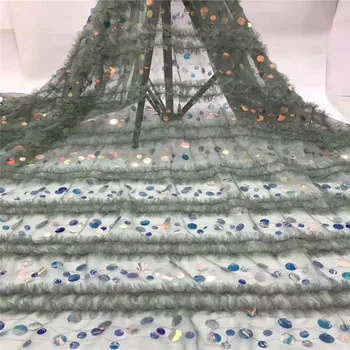 

2019 Latest Dark Blue French Nigerian Laces Fabrics High Quality Tulle African Laces Fabric Wedding African French Tulle Lace