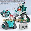 Smart Programming RC Robot 360°Rotation 408PCS DIY Assembly Blocks 3 Styles Gravity Sensor Dual Remote Control RC Tank Toys Gift 2