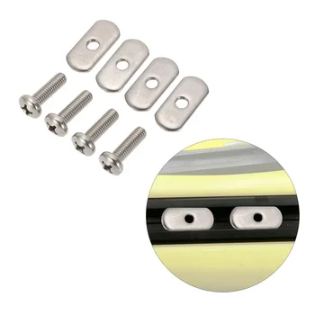 

4 Stainless Steel Kayak Rail/Track Screws & Track Nuts Hardware Gear Mounting Replacement Kit for Kayaks Canoes Boats Rails