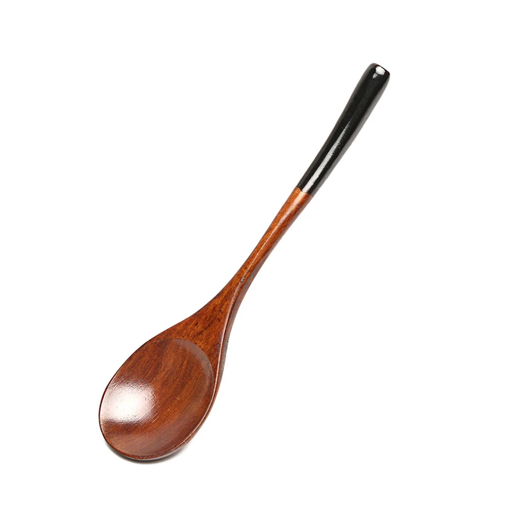 Party Coffee Large Tableware Kids Kitchen Tea Rice Restaurant Soup Long Handle Dessert Wooden Spoon Accessories Home