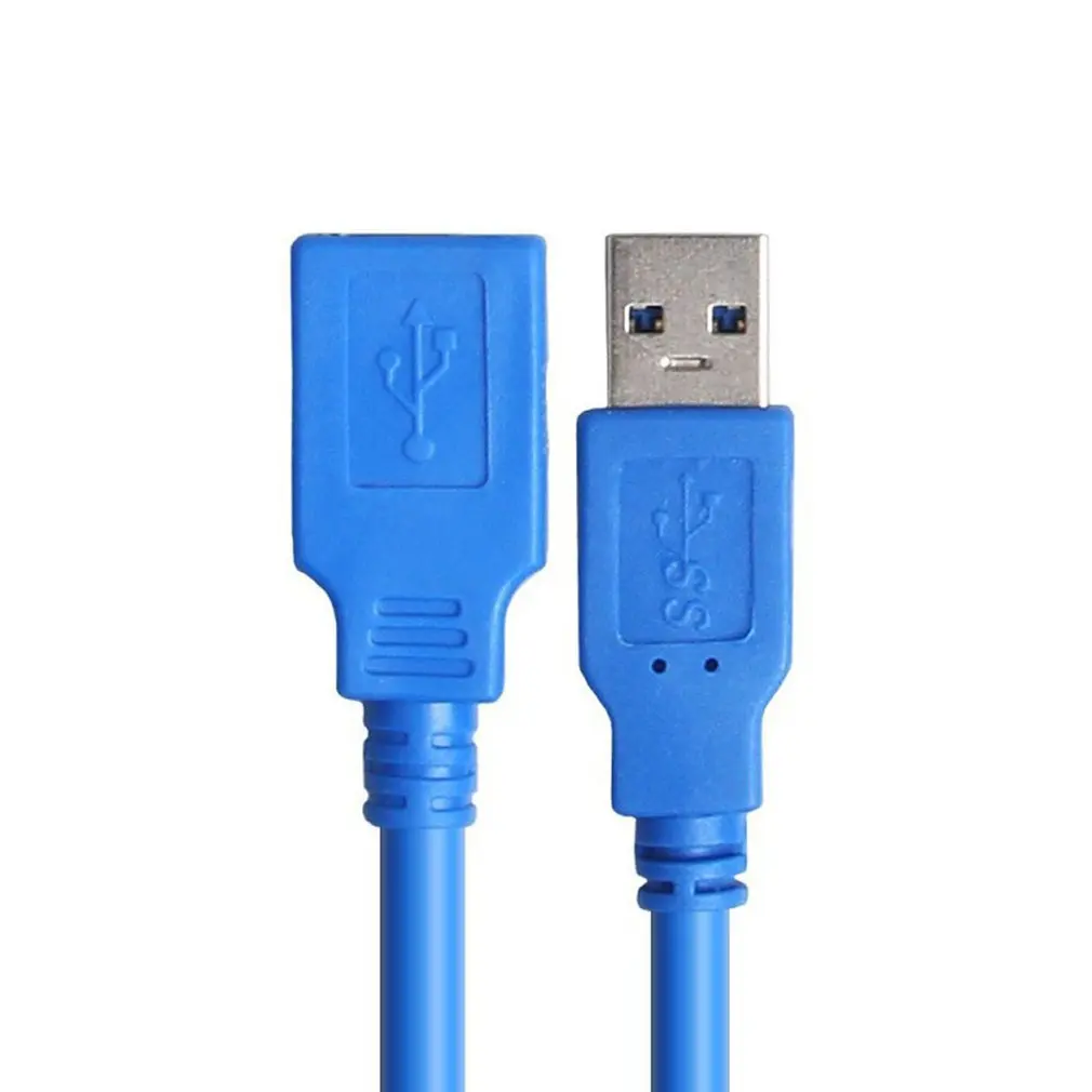 3 фута синий USB 3,0 тип A штекер к женскому супер скоростному удлинительному кабелю конвертер адаптер компьютерный соединительный кабель