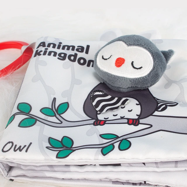 Baby Kids Fabric Books Early Learning Educational Cloth Book 0-12 Months Develop Cognize Animal Tails Reading Toy погремушки 3