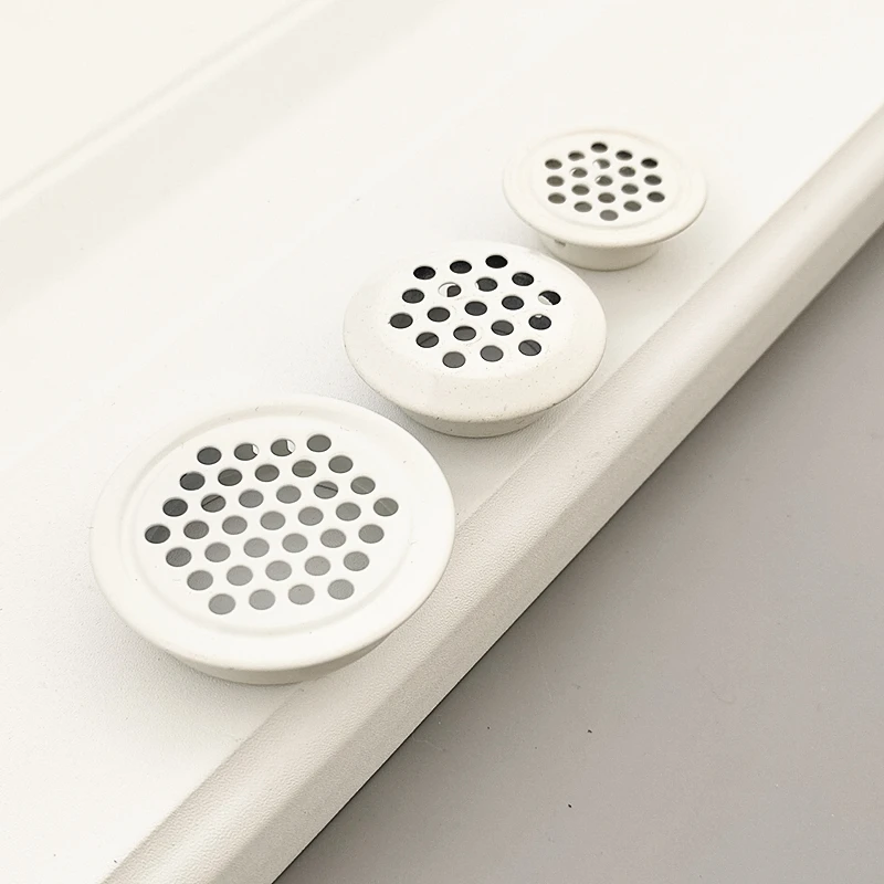 4pcs/Lot Thick Stainless Steel Round Vents Wardrobe Cabinet Air Vent Mesh Hole Decorative Ventilation Cover for Furniture