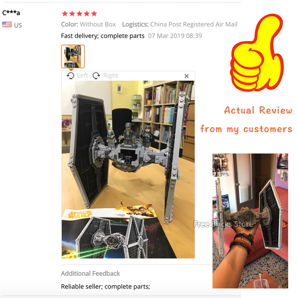 Kopen Fit Star Serie Wars 75211 Imperial TIE Fighter Figuren 75101 DIY Educatief Bouwstenen Speelgoed Voor Kinderen Geschenken Bela 10900