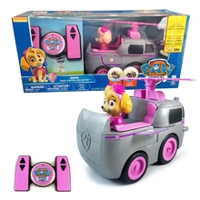 Pata patrulha brinquedos conjunto anime figuras skye helicóptero modelo de controle remoto carro marshall ryder patrulha cão brinquedos para crianças