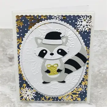 

2019 Christmas Raccoon Metal Cutting Dies Stencils for DIY Scrapbooking/photo album Decorative Embossing DIY Paper Cards