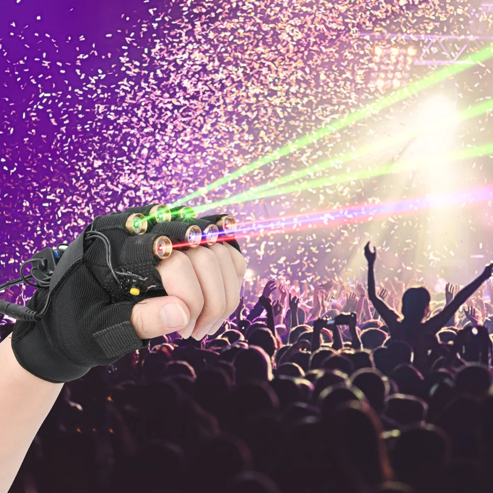 3 Зеленый 2 красный 2 фиолетовый 7 Лазерные Проекционные перчатки танцевальные сценические перчатки лазерный светильник для DJ Клубные/вечерние/барный светильник
