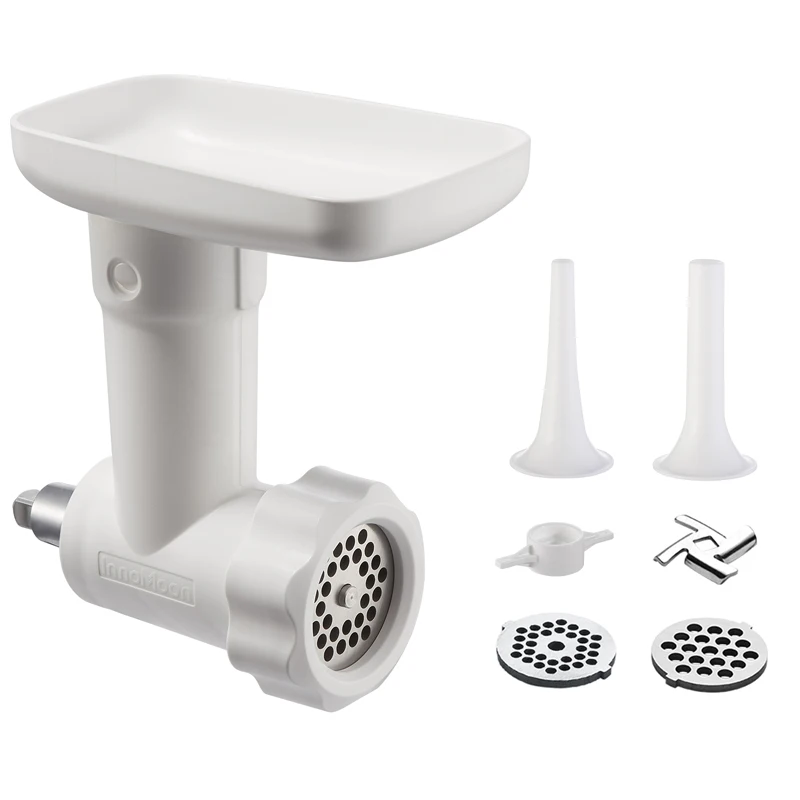 https://ae01.alicdn.com/kf/H3c39ca2a5be74942af94670c26edd5aeL/Food-grinder-accessories-for-KitchenAid-stand-mixers-include-a-tuber-grinder-plate-filled-with-sausage-Two.jpg